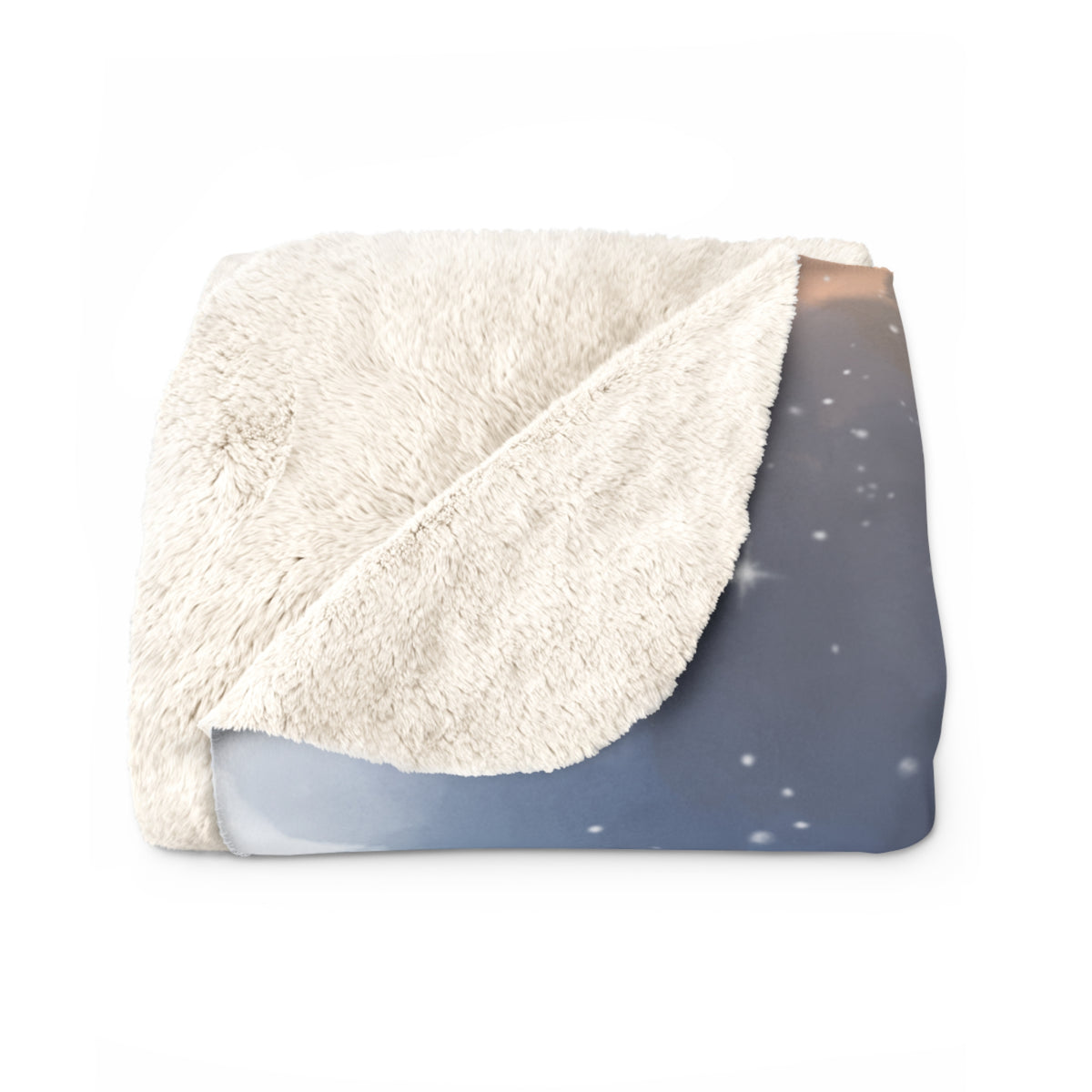 Cozy Sloth Sherpa Fleece Blanket — Cute Knitted Sloth in Galaxy