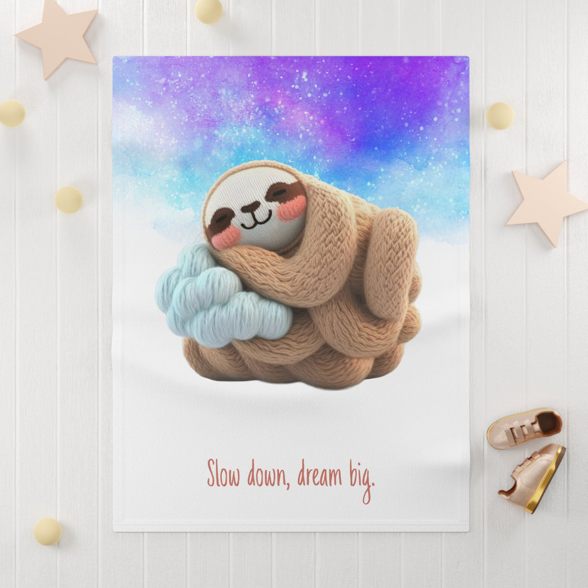 Sleepy Sloth Baby Blanket - Custom