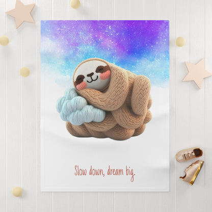 Sleepy Sloth Baby Blanket - Custom